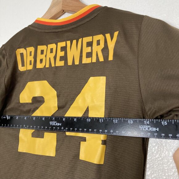 San Diego Padres Jersey Youth Small Brown Yellow MLB Baseball Little League 24 - Picture 6 of 14